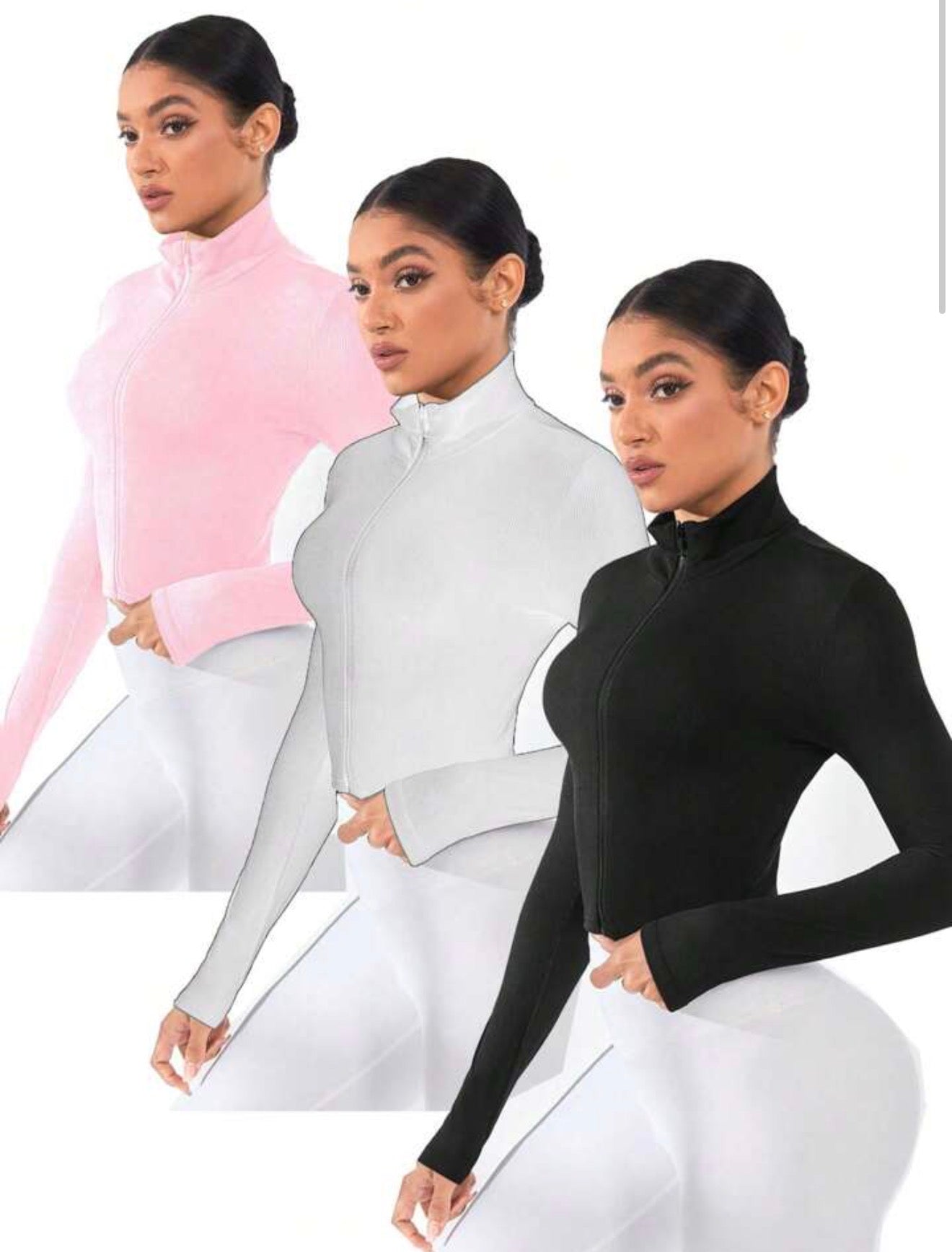 Trio de chaquetas deportiva con cremallera