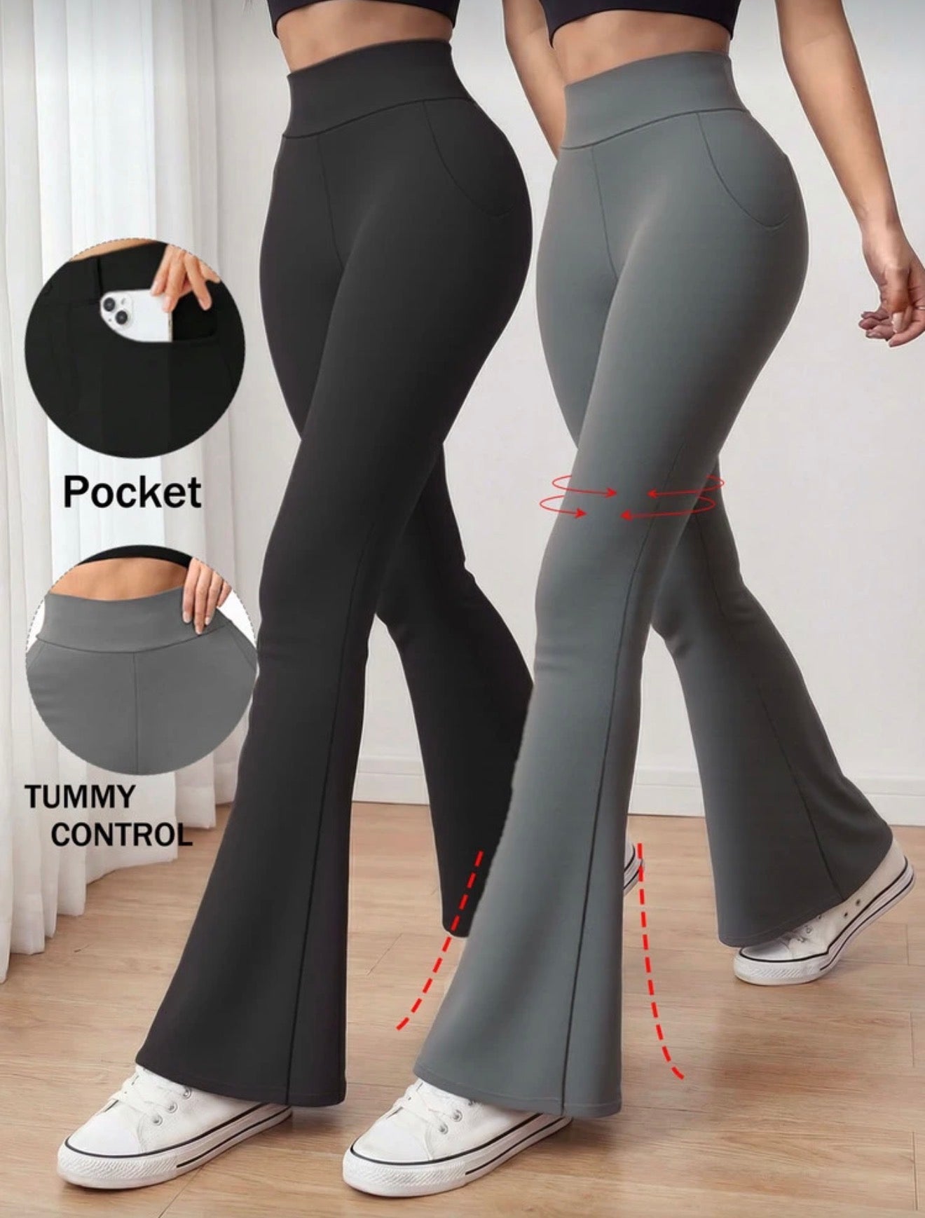 Dúo Leggins deportivo bota campana