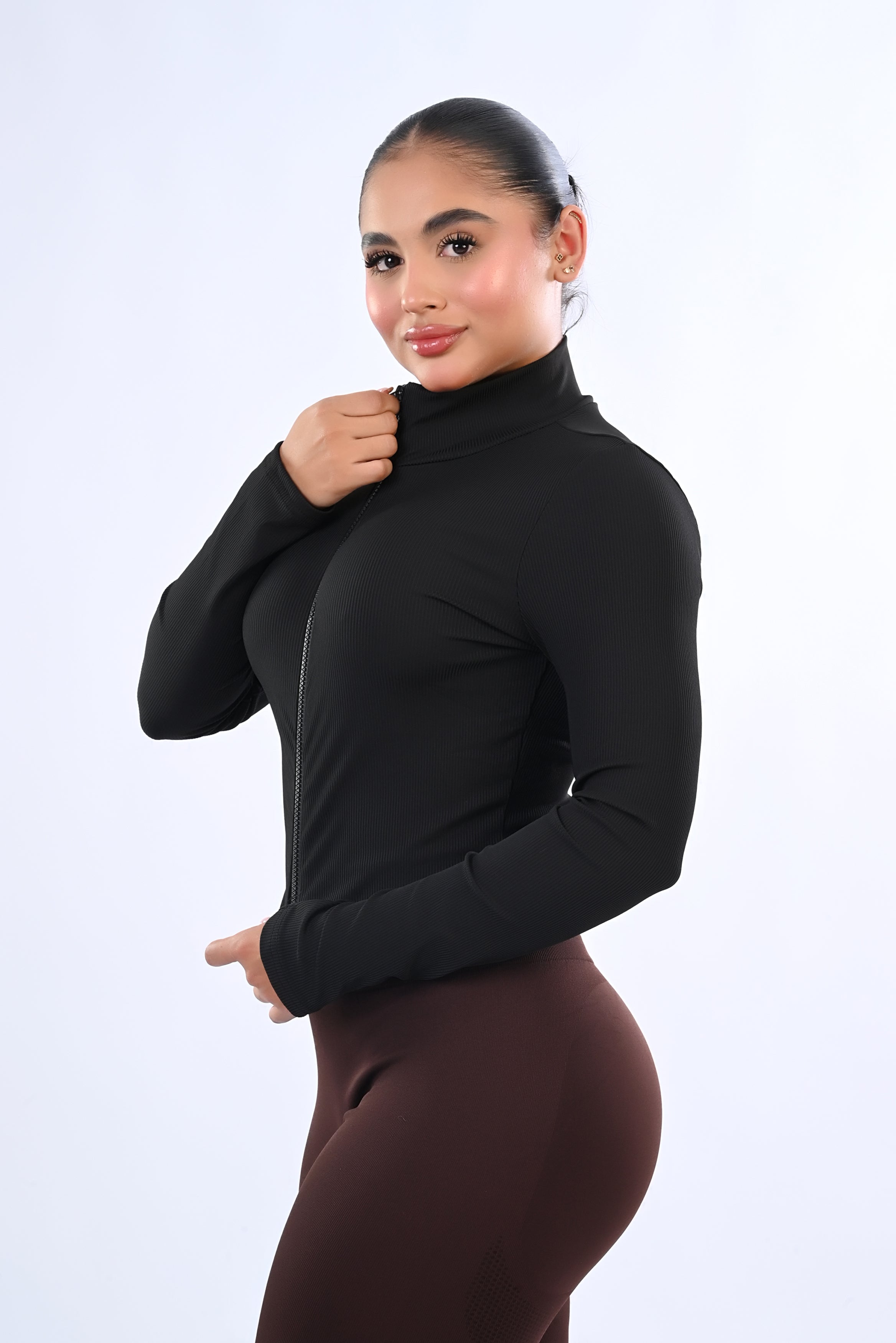 Camiseta deportiva con cremallera