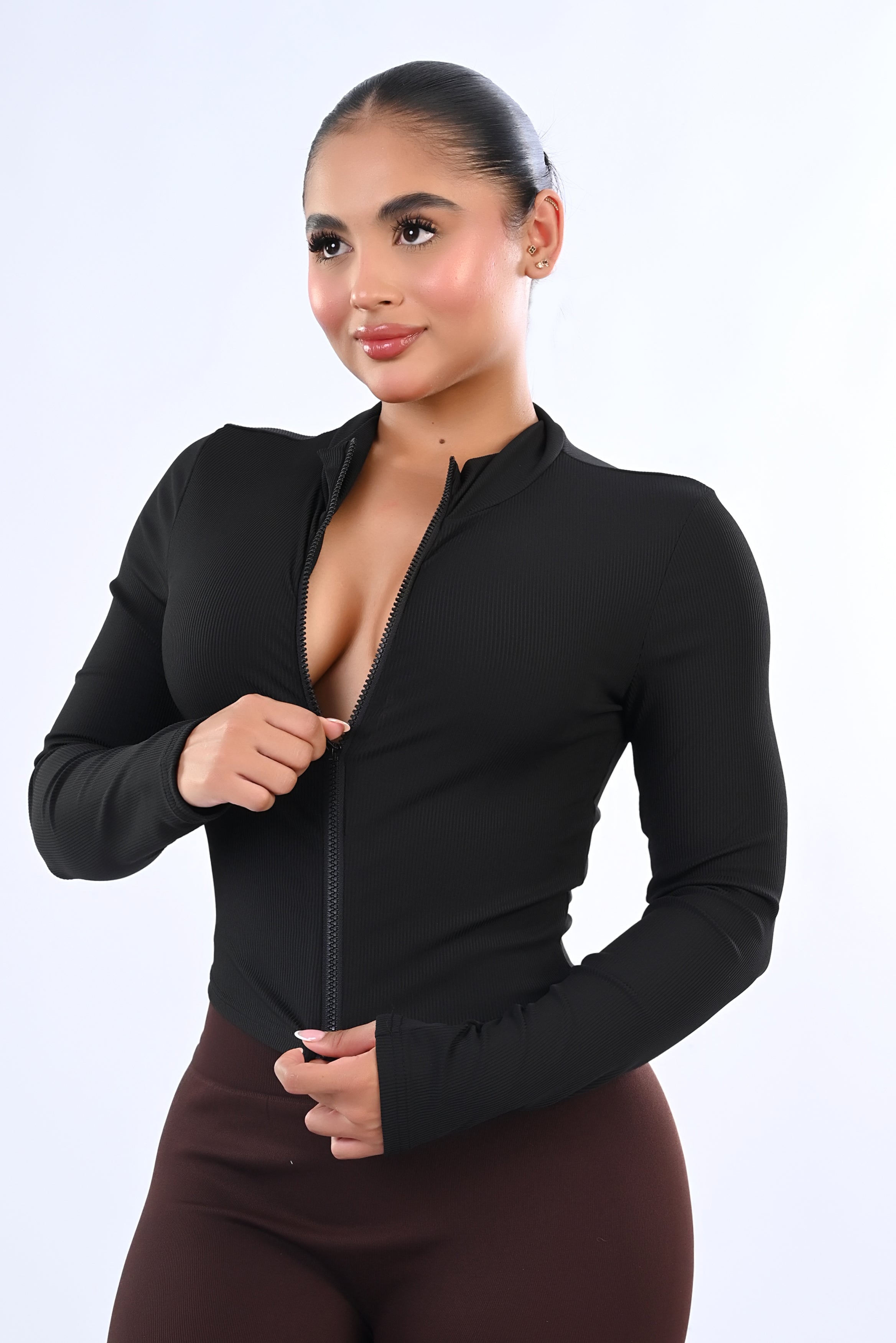 Camiseta deportiva con cremallera