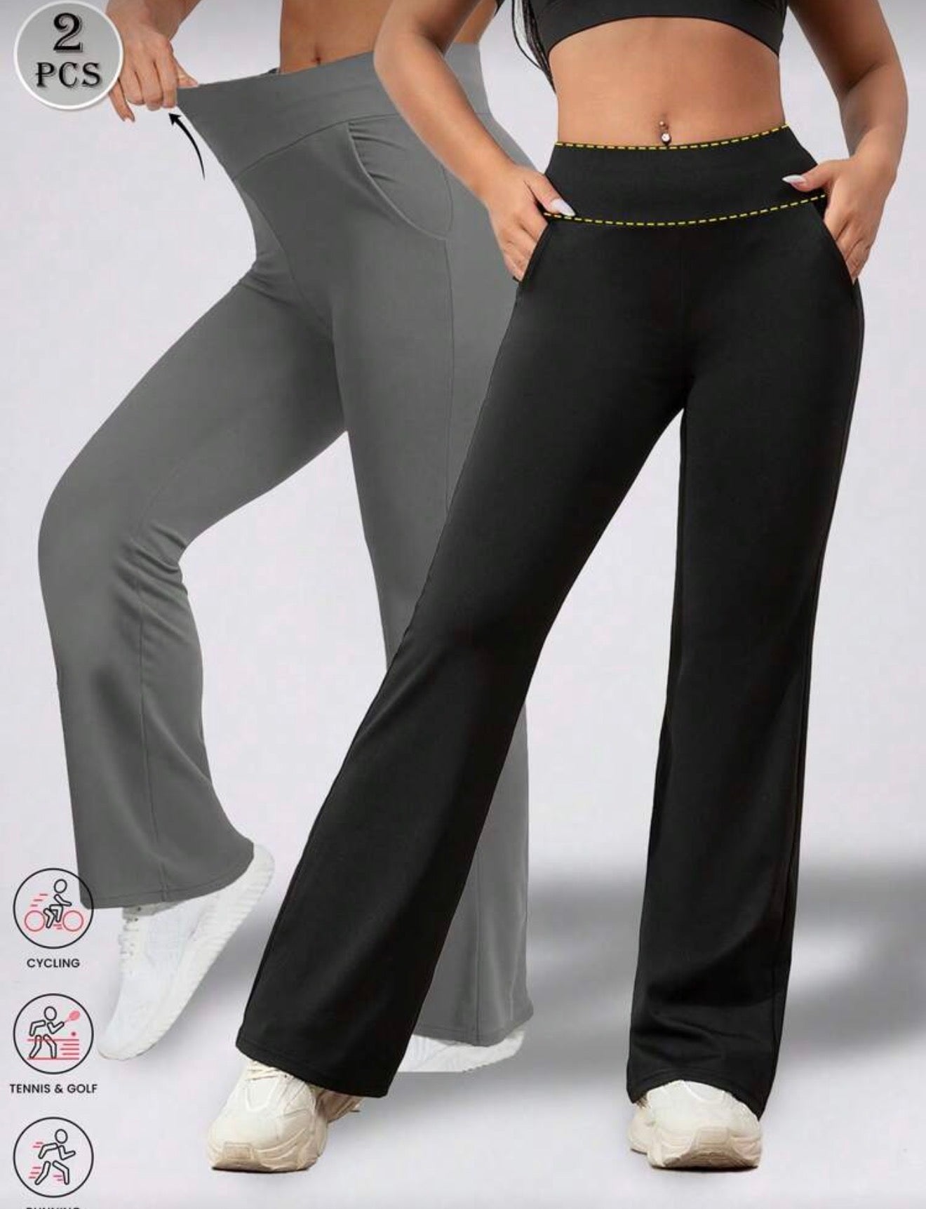 Dúo Leggins deportivo bota campana
